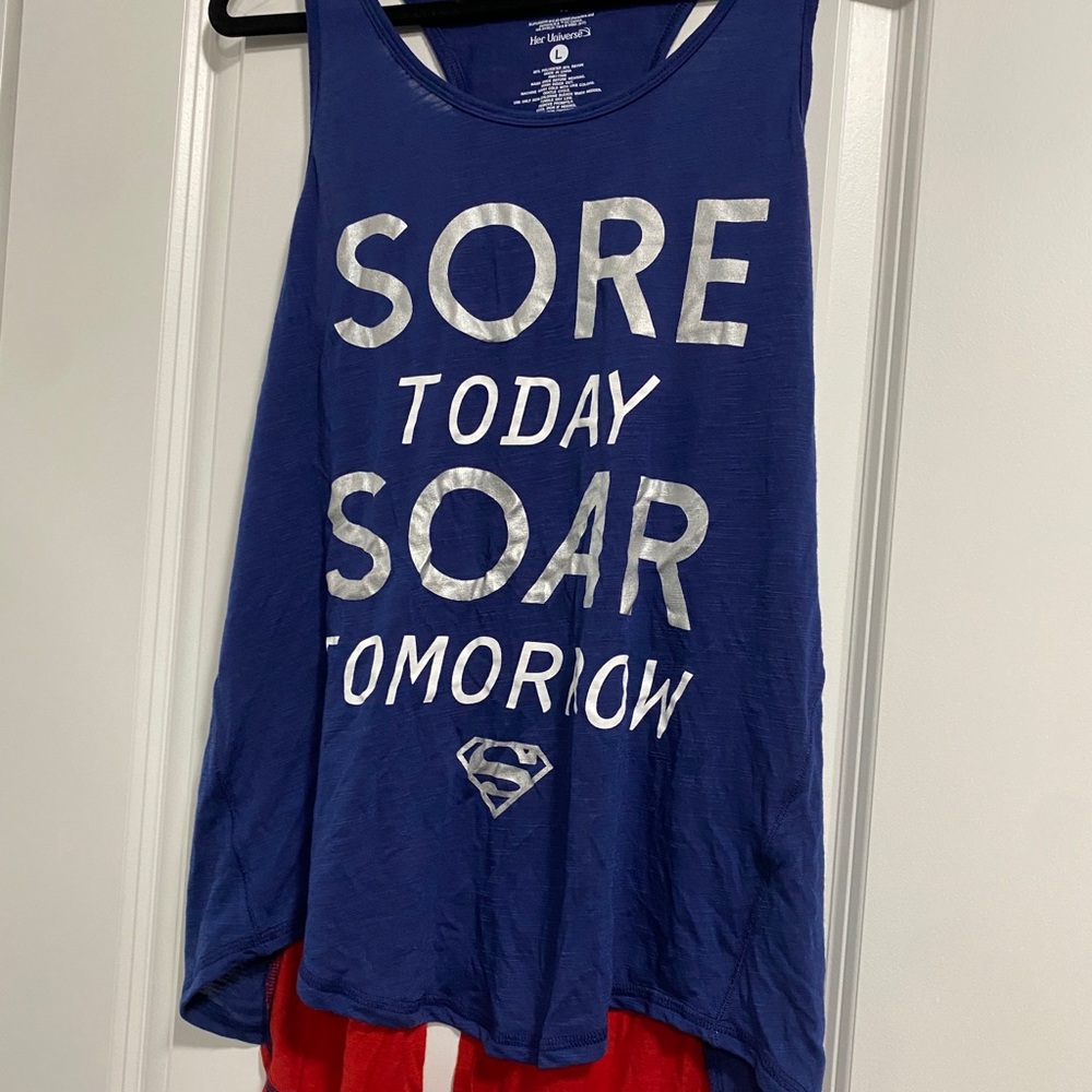 Superwoman workout tank and pants